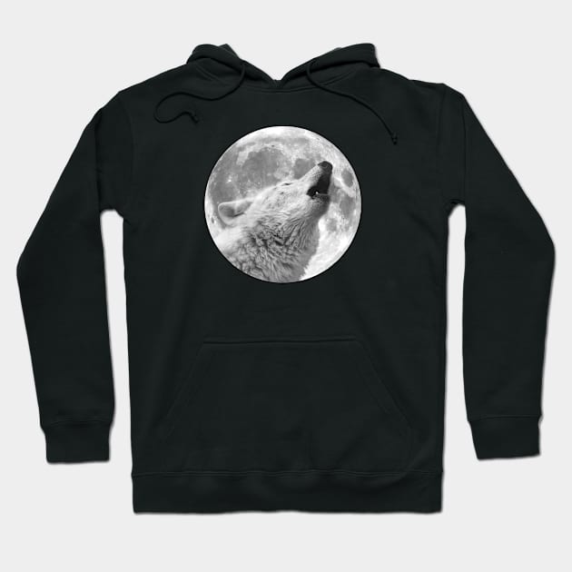 Wolf Howling Hoodie by KimbrellDesigns